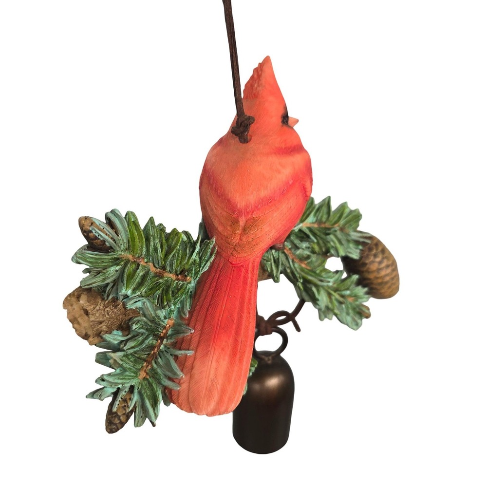 Marjolein Bastin Hallmark Cardinal Bird Pine Branch Bell Ornament Cottagecore - Picture 3 of 14